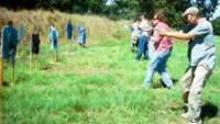 Backing away whilst firing